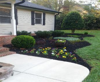 Completed landscaping project by Clean Cut Lawn & Landscape